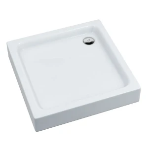 Sched-Pol Grando Plus brodzik kwadratowy 80x80x17cm podstawa Stabilsound Plus, zintegrowany z obudową w kolor biały 3.0124