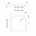 Brodzik Sched-Pol Grando Plus 90x90x17 cm 3.0125