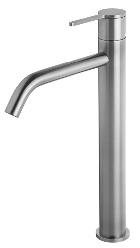 Emmevi Filo Inox bateria umywalkowa wysoka z korkiem klik-klak, kolor stal szczotkowana 85003BIG.INOX