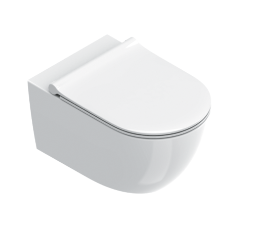 Catalano Sfera UpFix Silentech miska wisząca bezrantowa 55x35 cm (+ukryte mocowania) z deską wolnoopadającą, kolor biały 1VSF54R00+5SCSTP000 /0511750001+0551250001