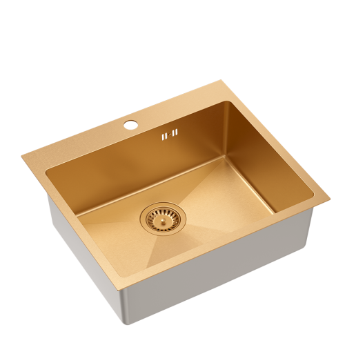 Zlew miedziany do szafki 60 cm Quadron Russel 110