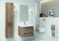 Szafka z umywalką Cersanit City/Gala 50 cm z czarnymi uchwytami S801-367