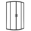 Kabina półokrągła Laveo Bresso 80x80x185cm, profile czarny mat  JKB_786Z