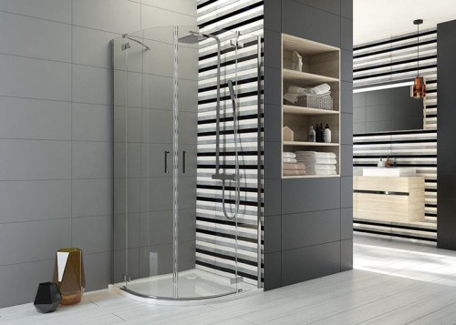 Sanplast FREE LINE II kabina narożna, półokrągła, 80 x 90 x 200 cm, profile chrom/srebrny błysk szkło przejrzyste KP4/FREEII-80/90-S, 600261012042401