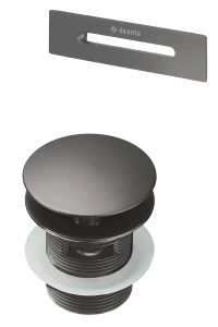 Deante zestaw korek i przelew do wanny, kolor grafit szczotkowany (Titanium) KYY_D10B
