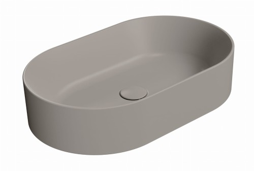 GSI Ceramica Kube X umywalka nablatowa 60x37, powłoka Extraglaze Antibacterial, kolor kawowy-mat (tortora opaco) 945805