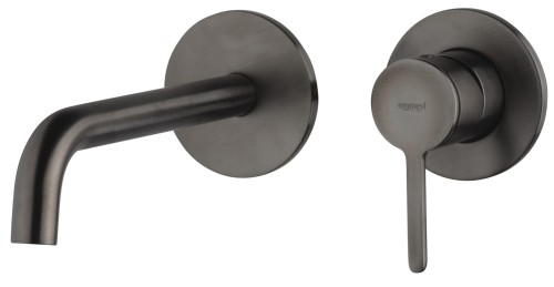 Bateria umywalkowa podtynkowa grafit szczotkowany Emmevi Filo Gunmetal 85155CNS