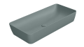 GSI Ceramica Nubes umywalka nablatowa prostokątna 80x40cm, kolor zielony- mat (agave opaco) 904004