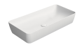 GSI Ceramica Nubes umywalka nablatowa prostokątna 80x40cm, kolor biały-mat (bianco opaco) 904009