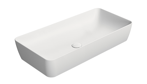 GSI Ceramica Nubes umywalka nablatowa prostokątna 80x40cm, kolor biały-mat (bianco opaco) 904009