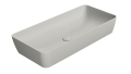 GSI Ceramica Nubes umywalka nablatowa prostokątna 80x40cm, kolor szary-mat (cenere opaco) 90401