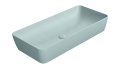 GSI Ceramica Nubes umywalka nablatowa prostokątna 80x40cm, kolor niebieski mat (Ghiaccio opaco) 904015