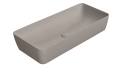 GSI Ceramica Nubes umywalka nablatowa prostokątna 80x40cm, kolor kawowy-mat (tortora opaco) 904005