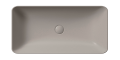 GSI Ceramica Nubes umywalka nablatowa prostokątna 80x40cm, kolor kawowy-mat (tortora opaco) 904005