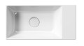 GSI Ceramica Kube X umywalka wisząca prostokątna 50x25cm powłoka Extraglaze Antibacterial kolor biały połysk (bianco lucido) 9486011