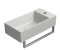 GSI Ceramica Kube X umywalka wisząca prostokątna 50x25cm, kolor szary-mat (cenere opaco) 9486017