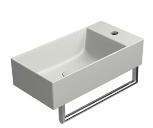 GSI Ceramica Kube X umywalka wisząca prostokątna 50x25cm, kolor szary-mat (cenere opaco) 9486017