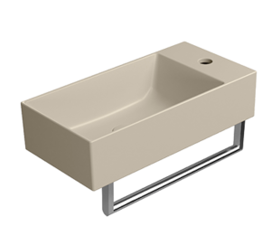 GSI Ceramica Kube X umywalka wisząca prostokątna 50x25cm, kolor piaskowy-mat (creta opaco) 9486008 