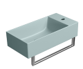 GSI Ceramica Kube X umywalka wisząca prostokątna 50x25cm, kolor niebieski mat (Ghiaccio opaco) 9486015