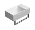 GSI Ceramica Kube X umywalka wisząca prostokątna 40x23cm powłoka Extraglaze Antibacterial kolor biały połysk (bianco lucido) 9484011