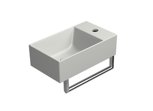 GSI Ceramica Kube X umywalka wisząca prostokątna 40x23cm, kolor szary-mat (cenere opaco) 9484017
