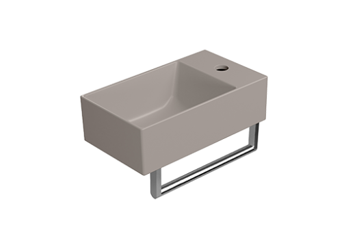 GSI Ceramica Kube X umywalka wisząca prostokątna 40x23cm, kolor kawowy-mat (tortora opaco) 9484005