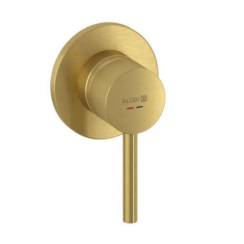 Kludi Bozz Brushed Gold bateria podtynkowa natryskowa, kolor złoty szczotkowany 38925N076