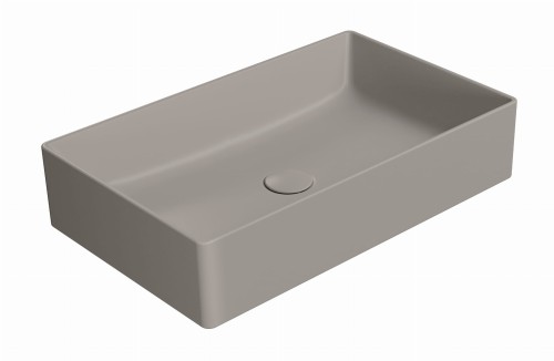 GSI Kube X umywalka prostokątna nablatowa 60x37 cm, kolor kawowy-mat (tortora opaco) 945305