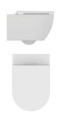 Ideal Standard Ellisse miska WC wisząca bezrantowa54,5x36,5 cm z deską wolnoopadającą, kolor biały T569201