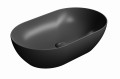 GSI Ceramica Pura umywalka nablatowa owalna 60x37 cm, kolor czarny-mat (ardesia opaco) 883426