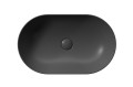GSI Ceramica Pura umywalka nablatowa owalna 60x37 cm, kolor czarny-mat (ardesia opaco) 883426