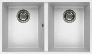 Elleci Quadra 350 zlewozmywak granitowy podwieszany 76x43,5 cm, Granitek kolor biały (G68 Bianco) LGQ35068BSO