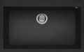 Elleci Quadra 130 zlewozmywak wpuszczany 79x50 cm, kolor czarny (Granitek), LGQ13040