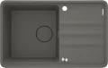 Deante Momi zlewozmywak granitowy 78x50cm 1 komorowy z ociekaczem, wpuszczany/podblatowy kolor antracyt metalik ZKM_T113