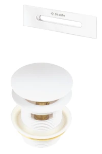 Deante zestaw korek i przelew do wanny, kolor biały mat (Bianco) KYY_A10B 