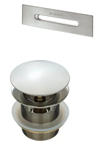 Deante zestaw korek i przelew do wanny, kolor stal szczotkowana KYY_F10B