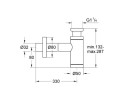 Grohe syfon umywalkowy, kolor czarny mat (Phantom Black) 29509KF0 rysunek techniczny