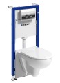 Zestaw stelażowy Geberit Duofix Basic + miska WC z deską Selnova Rimfree 53cm 118.339.21.2