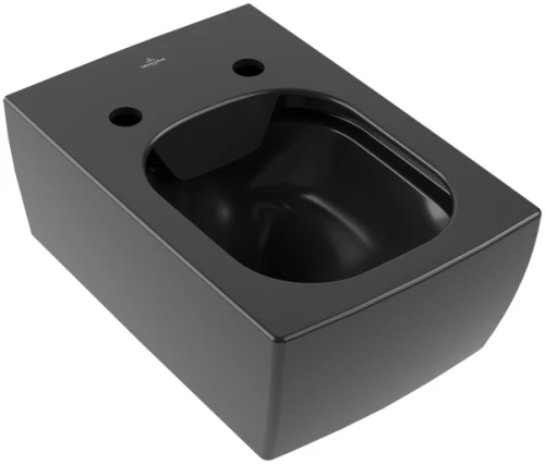 Villeroy&Boch Memento 2.0 miska WC wisząca bez kołnierza, powłoka CeramicPlus kolor czarny mat (Pure Black) 4633R0R7