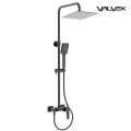 Valvex Esto Black kolumna natryskowa z deszczownicą 25 cm, kolor czarny mat 2414380
