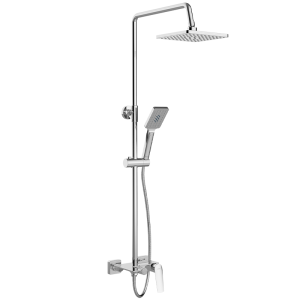 Valvex Soho kolumna natryskowa natynkowa z deszczownica 23x23 i wylewką wannową kolor chrom 2417290