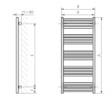 Terma Fiona grzejnik elektryczny 1620x500mm, z wbudowaną grzałką DRY WLFIN162050-DRY