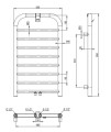 Deante Silia grzejnik łazienkowy 850x500mm, kolor stalowy mat AGI_FG31
