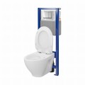 Zestaw  Stelaż podtynkowy z miską WC Cersanit Mito + przycisk chrom połysk S701-828