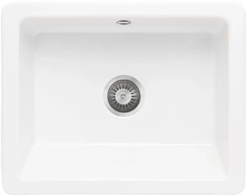 Deante Sabor zlewozmywak ceramiczny 1 komorowy wpuszczany 615x485mm, kolor biały ZCB_610H