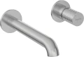 Deante Design Studio Silia Hexa bateria umywalkowa podtynkowa z ozdobnym mieszaczem, kolor stal szczotkowana BHS_F54L