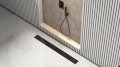 Wana odpływ liniowy 60cm, ruszt szkło hartowane, kolor czarny P04-600 aranżacja