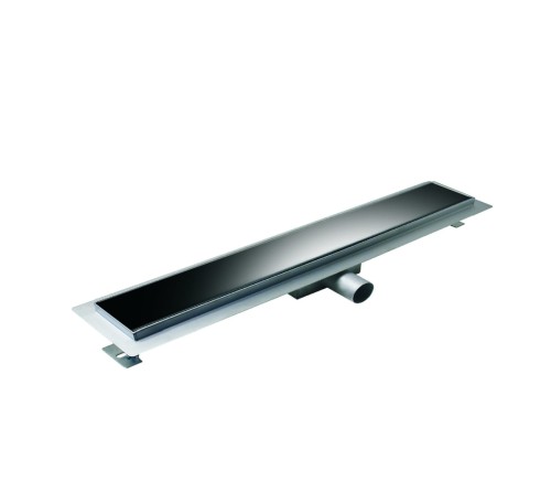 Wana odpływ liniowy 60cm, ruszt szkło hartowane, kolor czarny P04-600