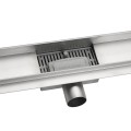 Wana odpływ liniowy 60cm, ruszt szkło hartowane, kolor czarny P04-600