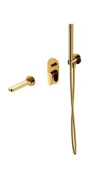 Cersanit Inverto SET B735 zestaw wannowy podtynkowy Inverto złoty kolor złoty S952-045